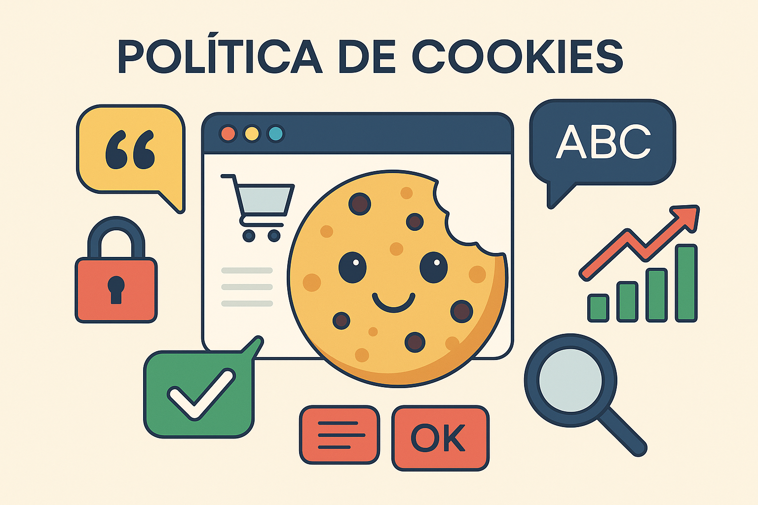 Política de cookies de Gescom Impresión explicada de forma divertida para mejorar la experiencia del usuario en la web