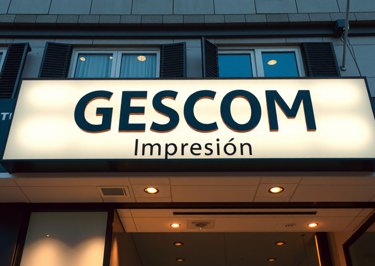 Instalación de rótulos personalizados de Gescom Impresión en Valencia